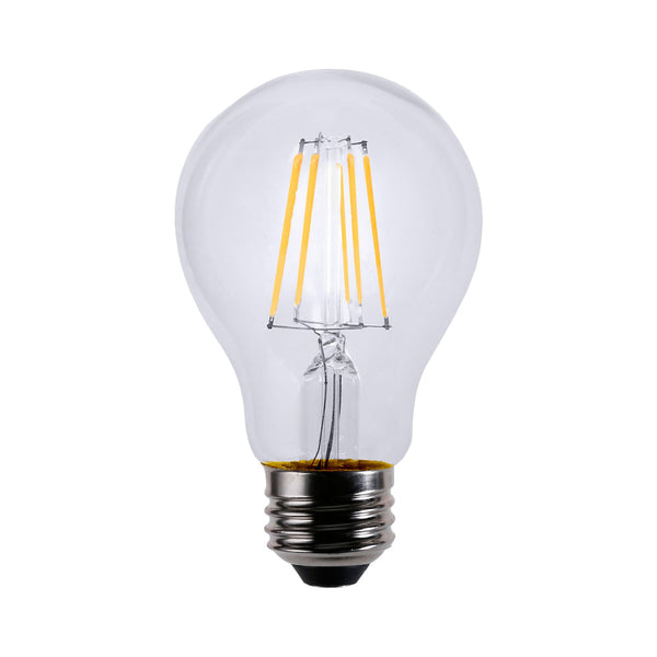 Foco LED A19 de Filamento, 7 W, Luz Suave Cálida, Base E27, Iluminación 360°, No atenuable