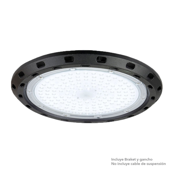 Lámpara UFO LED High Bay Campana, 100 W, Luz de Día, IP65, IK10, Industrial, LED integrado