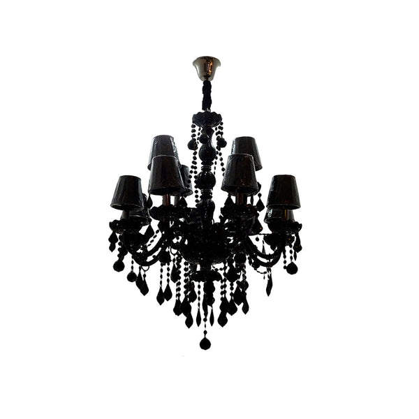 Candil  de cristal ALCOR II 12 Negro
