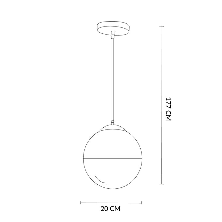 Lampara colgante de bola de cristal